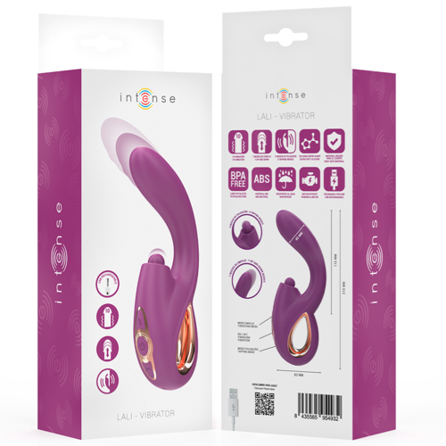INTENSE - LALI VIBRADOR PUNTO G MULTIFUNCIÓN ESTIMULACIÓN & EMPUJE & VIBRACIÓN MORADO