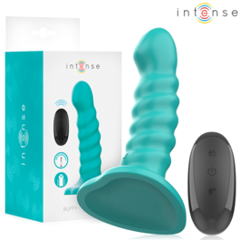 INTENSE - BUFFY VIBRADOR TALLA S DISEÑO EN ESPIRAL 10 VIBRACIONES AZUL CONTROL REMOTO