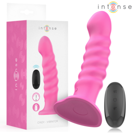 INTENSE - CINDY VIBRADOR TALLA L DISEÑO EN ESPIRAL 10 VIBRACIONES ROSA CONTROL REMOTO