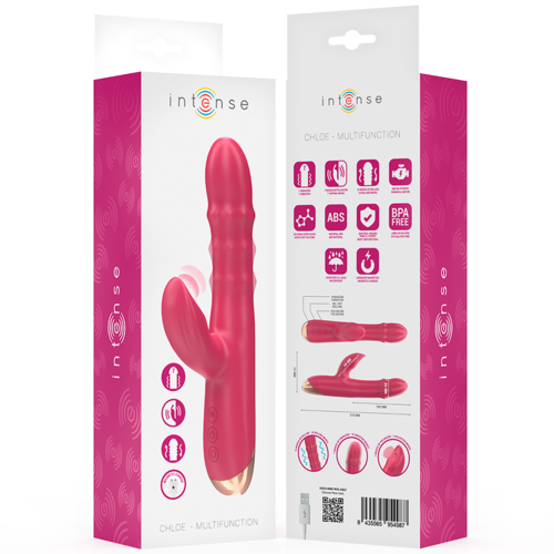 INTENSE - CHLOE VIBRADOR MULTIFUNCIÓN 3 EN 1 ROJO