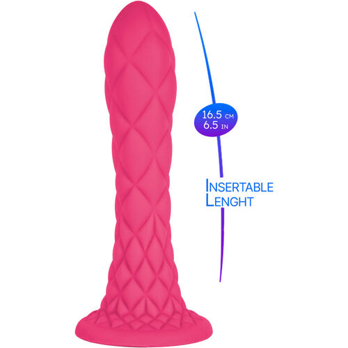 SILEXD - DREAMY DILDO FANTASY SILICONA LIQUIDA TERMOREACTIVO FUCSIA 18.5 CM