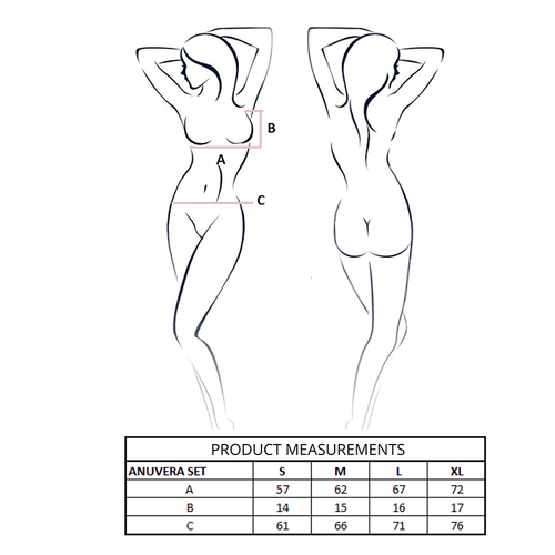 PASSION - ANUVERA SET SUJETADOR + TANGA BLANCO L/XL