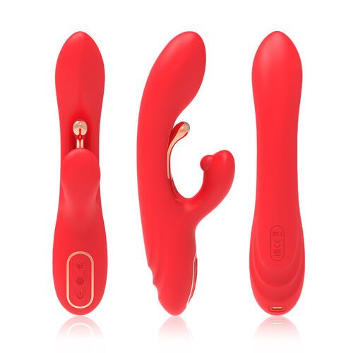 ARMONY - VIBRADOR ESTIMULADOR PUNTO G Y CLÍTORIS CON LENGUA OSCILANTE ROJO