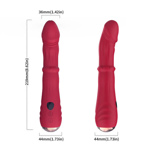 ARMONY - DILDO VIBRADOR ESTIMULADOR PUNTO A TERMOAJUSTABLE ROJO