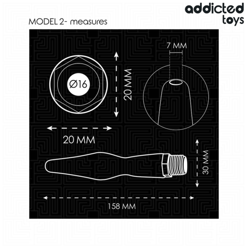 ADDICTED TOYS - LIMPIADOR ANAL CON ADAPTADOR UNIVERSAL MODELO 2