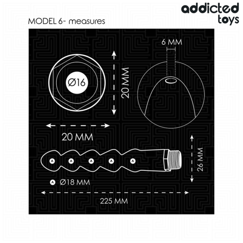 ADDICTED TOYS - LIMPIADOR ANAL CON ADAPTADOR UNIVERSAL MODELO 6