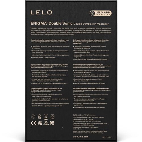 LELO - ENIGMA DOUBLE SONIC VIBRADOR PUNTO G MORADO