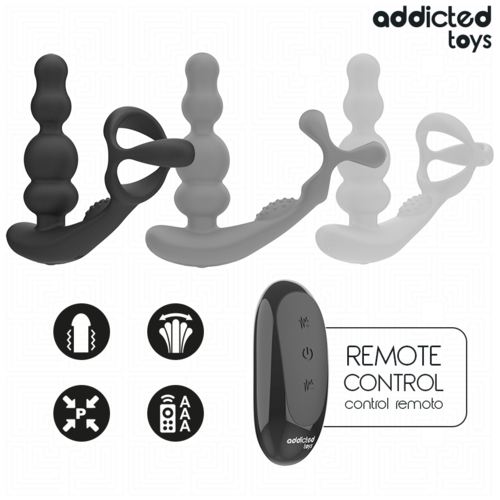 ADDICTED TOYS - MASAJEADOR PROSTÁTICO ROTATORIO CONTROL REMOTO