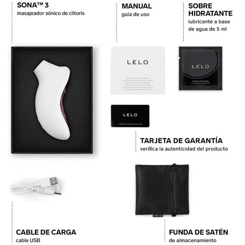 LELO - SONA 3 MASAJEADOR SÓNICO DE CLÍTORIS BLANCO