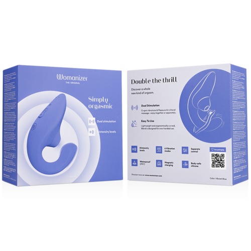 WOMANIZER - BLEND ESTIMULADOR VIBRADOR RABBIT AZUL