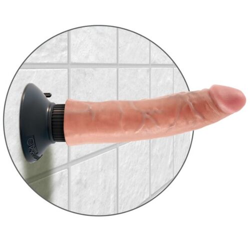 DILDO VIBRADOR KING COCK 17.78 CM NATURAL