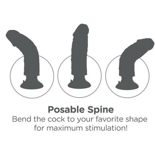 DILDO VIBRADOR KING COCK 17.78 CM NATURAL