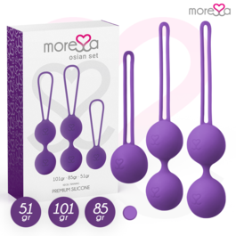 MORESSA - OSIAN SET Osian One; 51 Gr / Osian Two; 101 Gr / Osian Three 85 gr PREMIUM SILICONA LILA