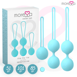 MORESSA - OSIAN SET Osian One; 51 Gr / Osian Two; 101 Gr / Osian Three 85 gr PREMIUM SILICONA TURQUESA