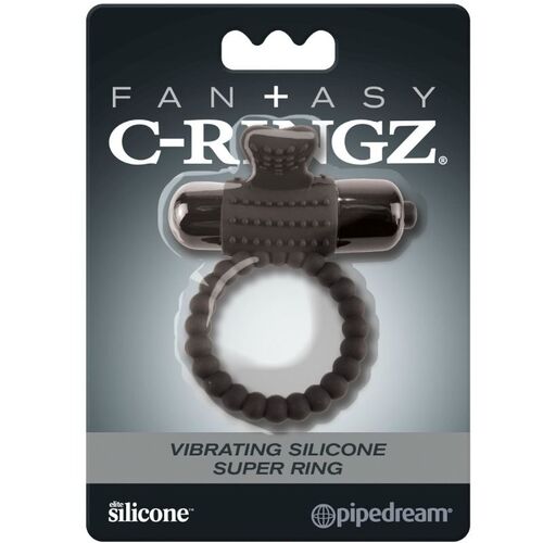 FANTASY C-RING ANILLO VIBRADOR DE SILICONA NEGRO