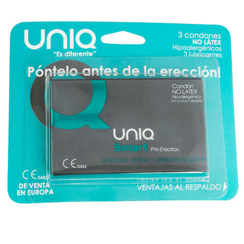 UNIQ SMART PRESERVATIVOS PRE-ERECCIN SIN LATEX 3 UNIDADES