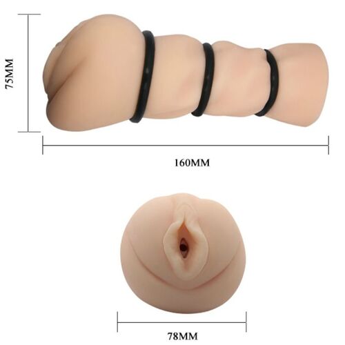 CRAZY BULL - VAGINA MASTURBADOR CON ANILLOS