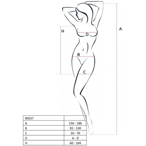 PASSION WOMAN BS027 BODYSTOCKING ESTILO VESTIDO NEGRO TALLA UNICA