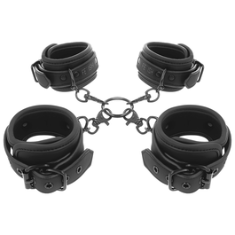 FETISH SUBMISSIVE - SET ESPOSAS MANOS Y TOBILLOS CON FORRO DE NEOPRENO