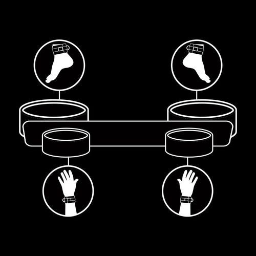 FETISH SUBMISSIVE - BARRA SEPARADORA BONDAGE CON FORRO DE NEOPRENO