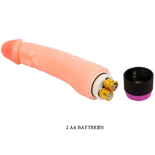 VIBRADOR REALISTICO FLEXIBLE NATURAL 24 CM