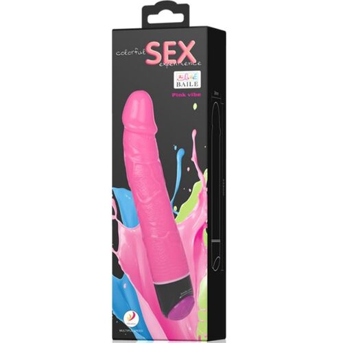 COLORFUL SEX VIBRADOR REALISTICO ROSA 23 CM