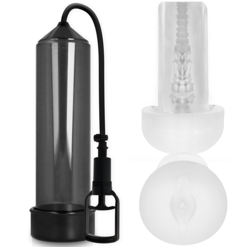 PUMP ADDICTED - BOMBA ERECCIN RX7 NEGRO CON MASTURBADOR