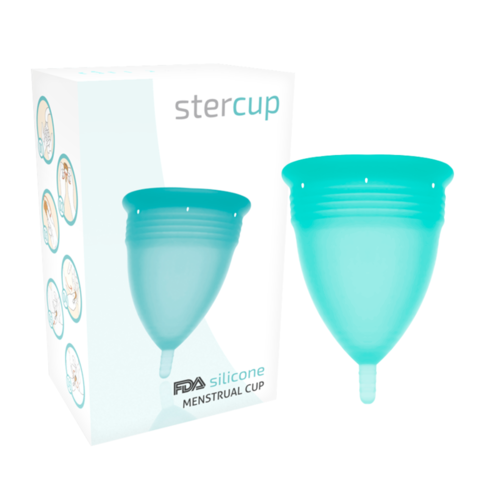 STERCUP COPA MENSTRUAL FDA SILICONE  TALLA L AQUAMARINE