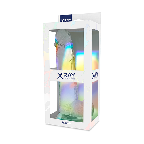 XRAY CLEAR DILDO REALISTA TRANSPARENTE 22CM X 4.6CM