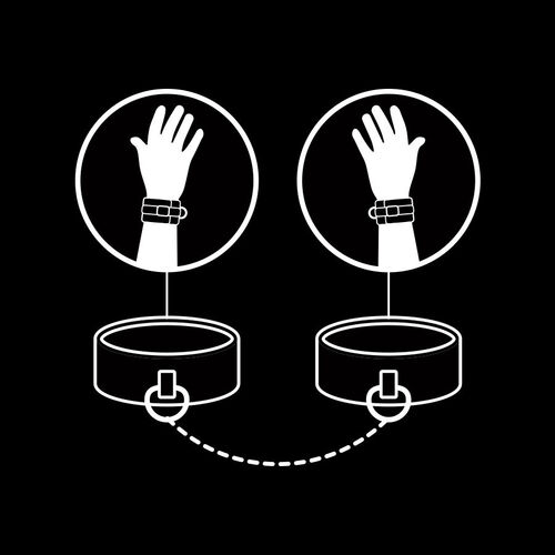 FETISH SUBMISSIVE - ESPOSAS CUERO VEGANO CON FORRO DE NEOPRENO