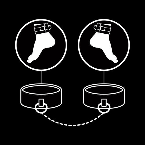 FETISH SUBMISSIVE - ESPOSAS TOBILLOS CUERO VEGANO CON FORRO DE NEOPRENO