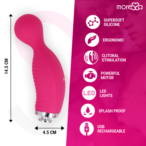 MORESSA - KIRK DUO ONDAS ESTIMULADORAS + MASAJEADOR MULTI PRESTACIONES PREMIUM SILICONE RECARGABLE