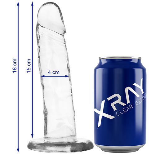 XRAY ARNS + DILDO TRANSPARENTE 18CM X 4CM