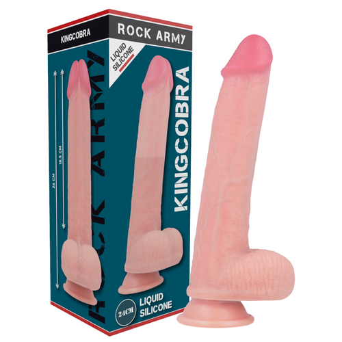 ROCKARMY ARNS + LIQUID SILICONE DILDO PREMIUM KINGCOBRA 24CM