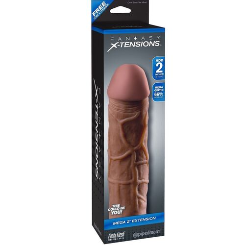 MEGA 2 EXTENSIN MARRON PARA EL PENE