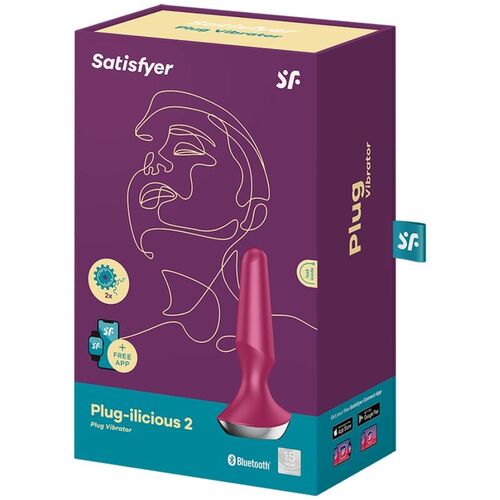 SATISFYER PLUG ILICIOUS 2 PLUG VIBRADOR - BERRY