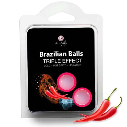 SECRETPLAY - SET 2 BRAZILIAN BALLS TRIPLE EFECTO