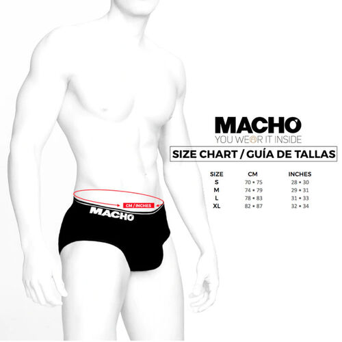 MACHO MS24R CALZONCILLO BRIEF DARK RED XL