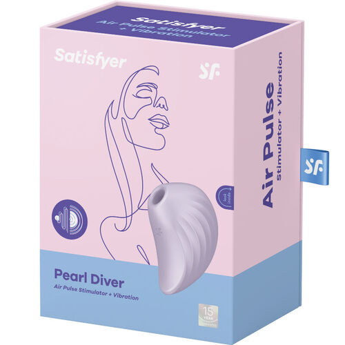 SATISFYER PEARL DIVER ESTIMULADOR Y VIBRADOR - VIOLETA