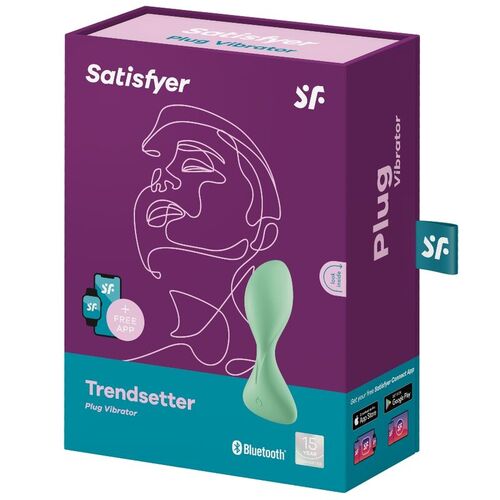 SATISFYER TRENDSETTER PLUG VIBRADOR APP - VERDE