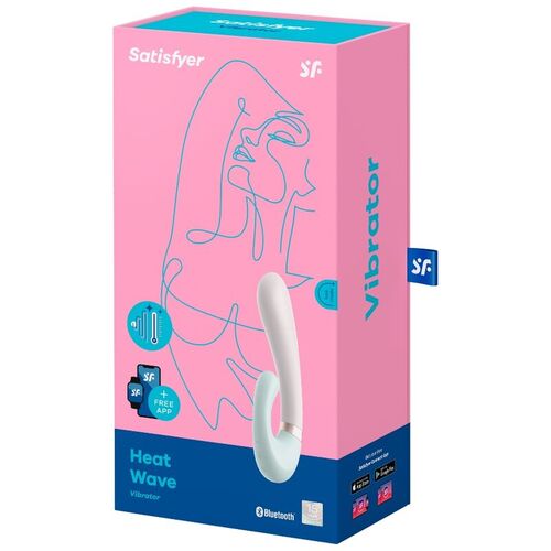 SATISFYER HEAT WAVE VIBRADOR APP - BLANCO