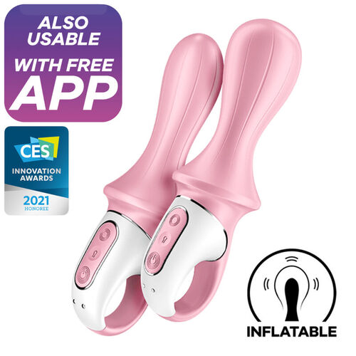 SATISFYER AIR PUMP BOOTY 5+ VIBRADOR ANAL INFLABLE - ROSA