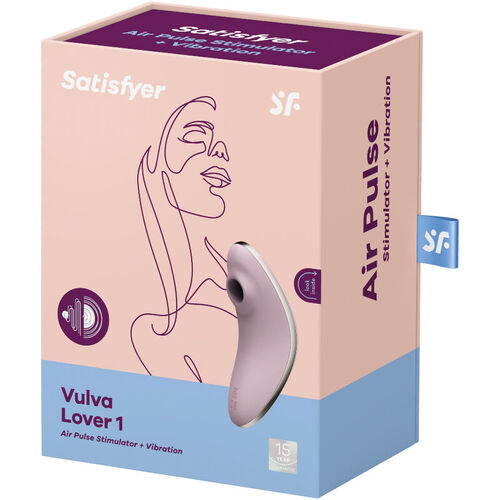 SATISFYER VULVA LOVER 1 ESTIMULADOR Y VIBRADOR - VIOLETA