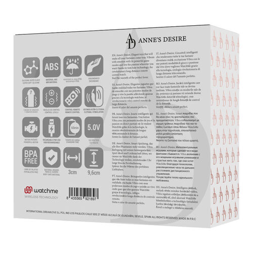 ANNE''S DESIRE - PANTY PLEASURE TECNOLOGÍA WATCHME NEGRO/GOLD