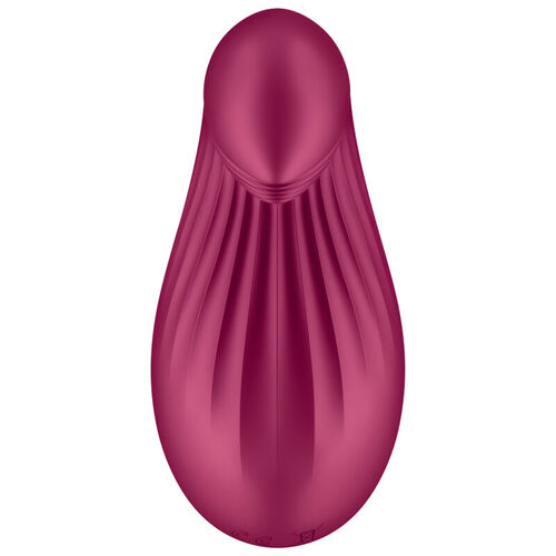 SATISFYER - DIPPING DELIGHT VIBRADOR LAY-ON ROJO