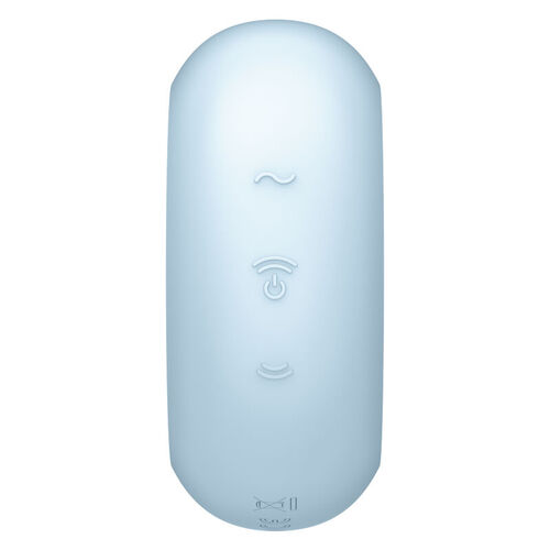 SATISFYER - PRO TO GO 3 ESTIMULADOR Y VIBRADOR DOBLE AZUL