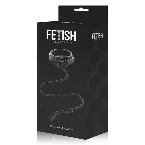 FETISH SUBMISSIVE - COLLAR CON CADENA CON FORRO DE NEOPRENO