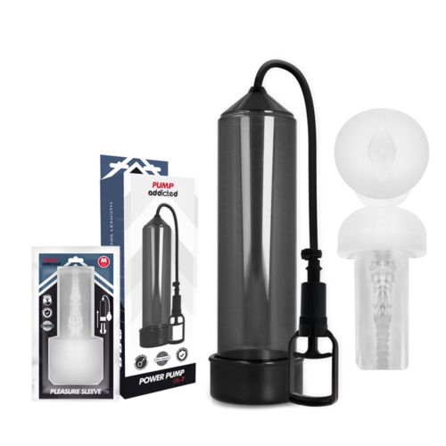 PUMP ADDICTED - BOMBA ERECCIN RX7 NEGRO CON MASTURBADOR