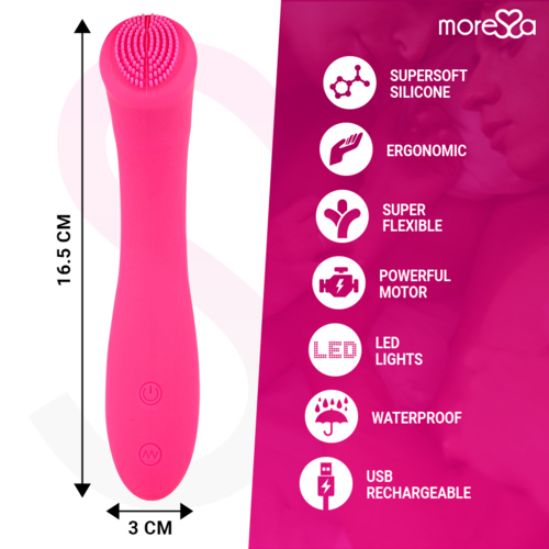 MORESSA - CELSO MASAJEADOR DUO PUNTO G Y SUERO PELVICO PREMIUM SILICONE RECARGABLE