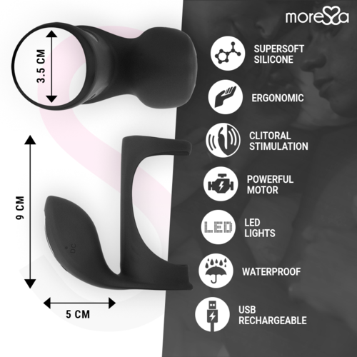 MORESSA - BRANDON POTENTE ANILLO VIBRADOR CON FUNDA DE ENGROSAMIENTO MASCULINO